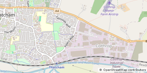 Map of Thatcham, Berkshire