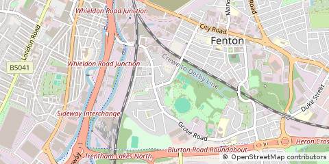 Map of Stoke on Trent, Staffordshire