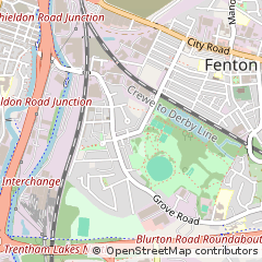 Map of Stoke on Trent, Staffordshire