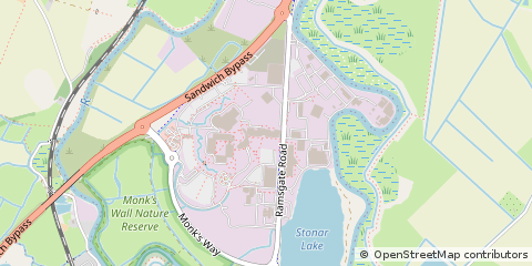 Map of Sandwich, Kent