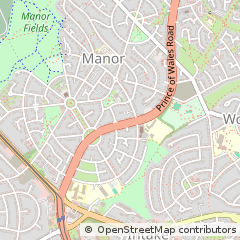 Map of Sheffield, South Yorkshire