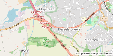 Map of Sevenoaks, Kent