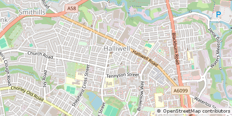 Map of Bolton, Lancs