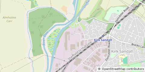 Map of Doncaster, South Yorkshire