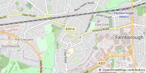 Map of Farnborough, Hampshire