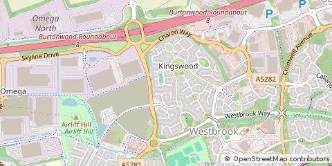 Map of Warrington