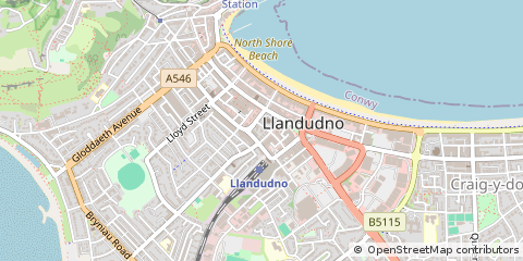 Map of Llandudno, Conwy