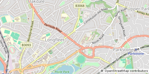 Map of Poole, Dorset