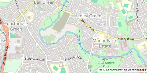 Map of Coventry, West Midlands