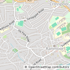 Map of Sheffield, South Yorkshire