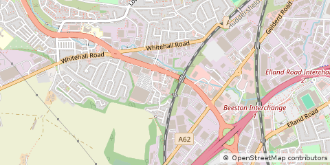 Map of Leeds, West Yorkshire