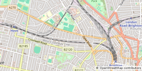 Map of Hove, East Sussex