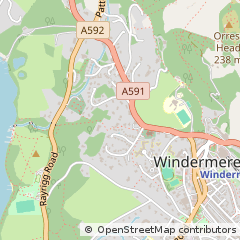 Map of Windermere, Cumbria