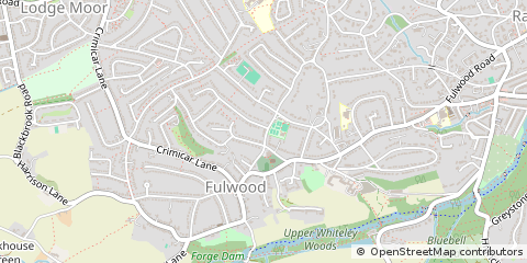 Map of Sheffield, South Yorkshire