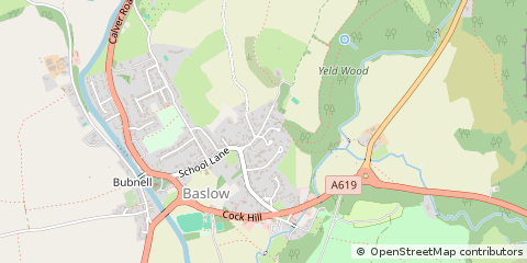 Map of Bakewell, Derbyshire