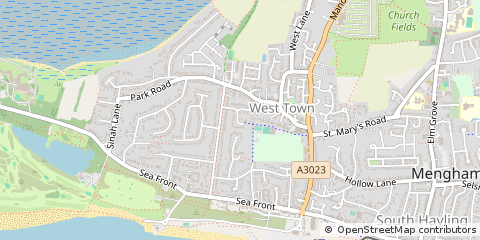 Map of Hayling Island, Wiltshire