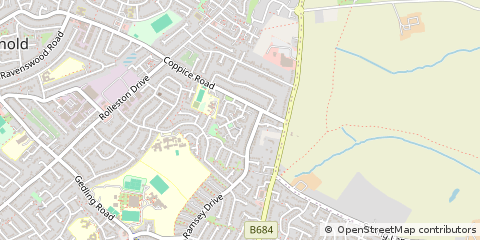 Map of Nottingham, Nottinghamshire