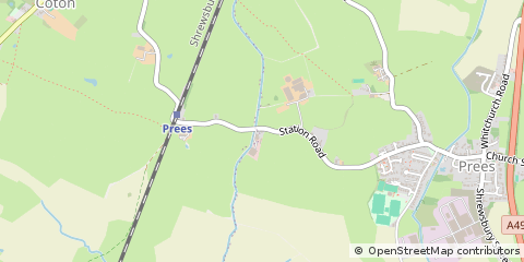 Map of Prees, Shropshire