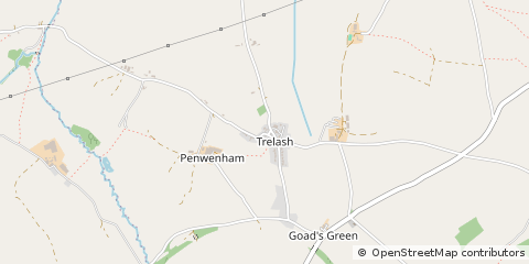 Map of Launceston, Cornwall