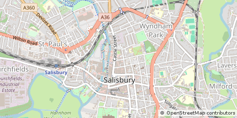 Map of Salisbury, Wiltshire