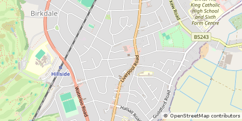 Map of Southport, Lancashire