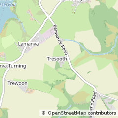Map of Falmouth, Cornwall