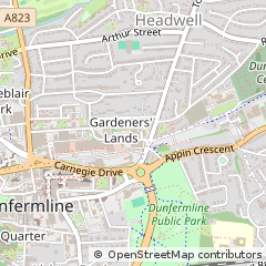 Map of Dunfermline, Fife