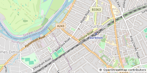 Map of Surrey