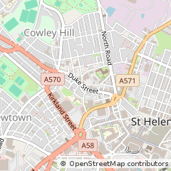 Map of ST. Helens, Merseyside