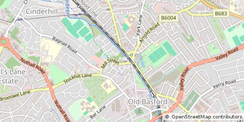 Map of Nottingham, Nottinghamshire
