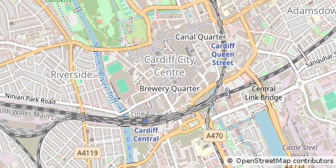 Map of Cardiff