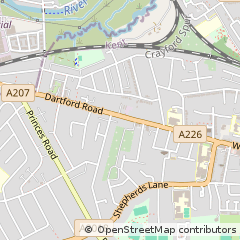 Map of Dartford, Surrey