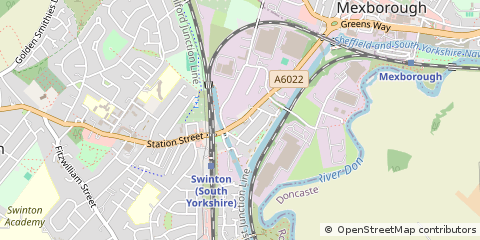 Map of Mexborough, South Yorkshire