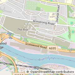 Map of Newcastle Upon Tyne, Tyne and Wear
