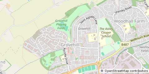 Map of Hemel Hempstead, Hertfordshire