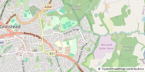 Map of East Grinstead, West Sussex
