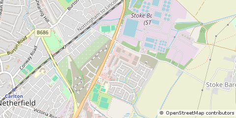 Map of Nottingham, Nottinghamshire