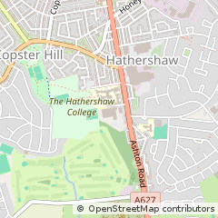 Map of Oldham, Lancashire