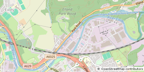 Map of Elland, West Yorkshire