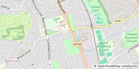 Map of Stanmore, Middlesex