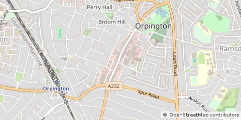 Map of Orpington, Kent