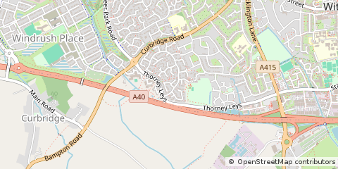 Map of Witney, Oxfordshire