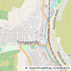 Map of Tonypandy, Rhondda Cynon Taff
