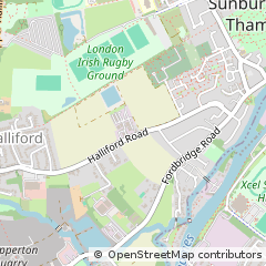 Map of Sunbury-on-Thames, Surrey