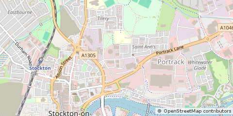 Map of Stockton-on-Tees