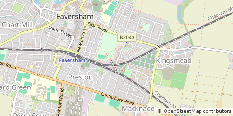 Map of Faversham, Kent