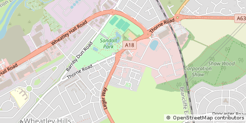 Map of Doncaster, South Yorkshire