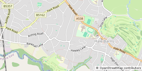 Map of Altrincham, Cheshire