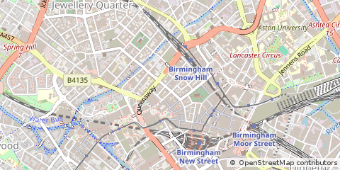 Map of Birmingham, West Midlands