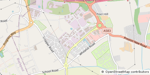 Map of Blackpool, Lancashire